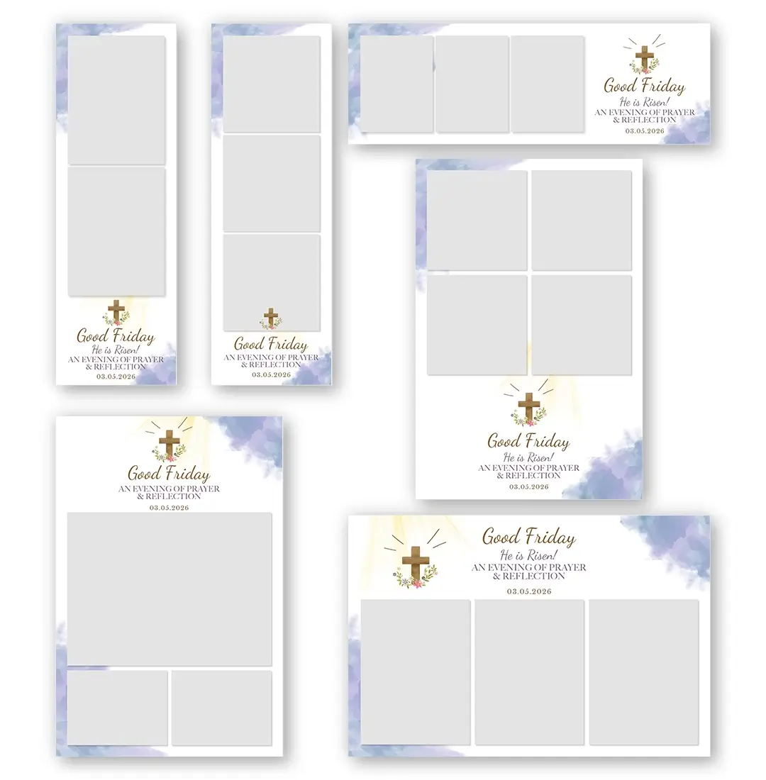 Good Friday photo booth template additional layouts layout