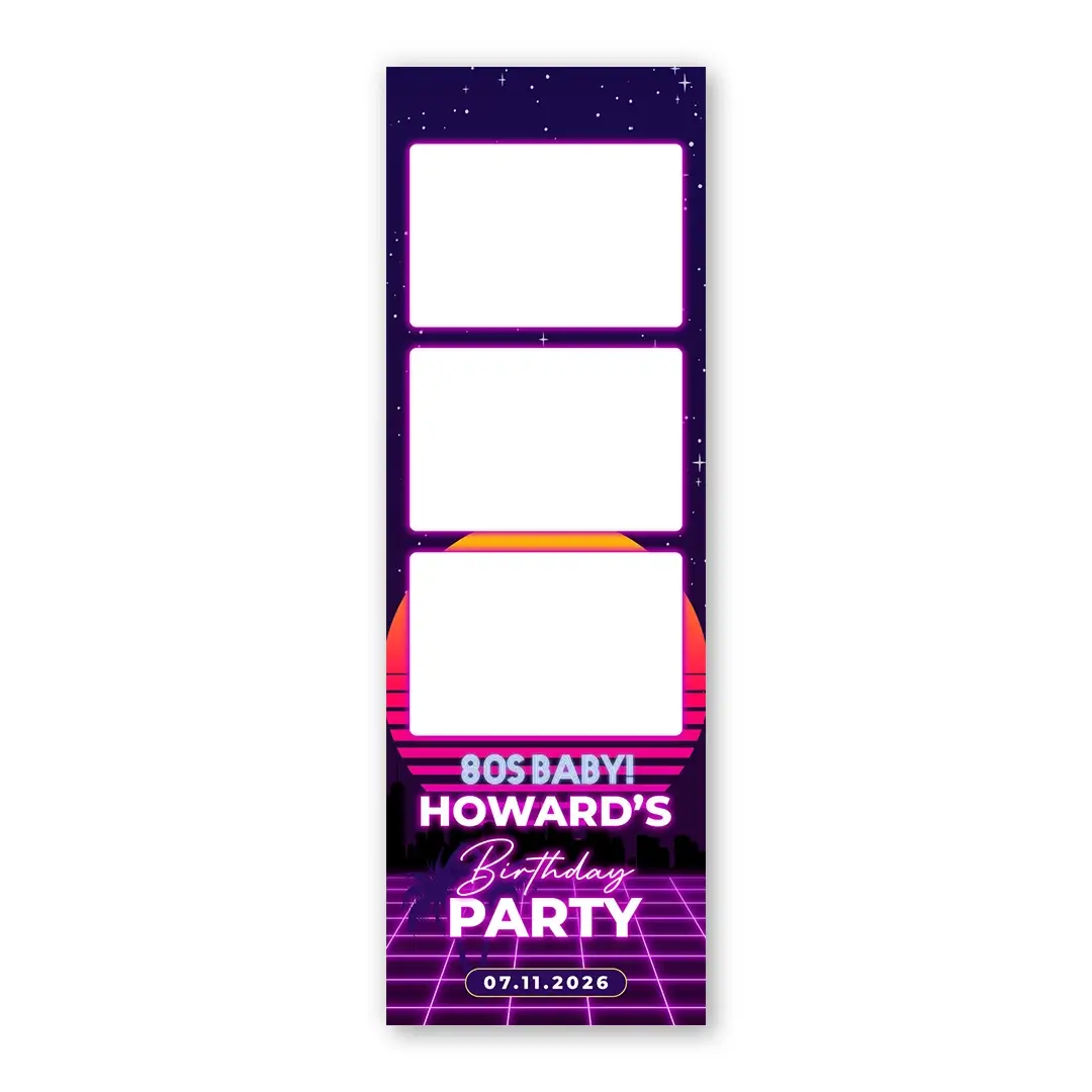 80s Baby photo booth template S3L layout