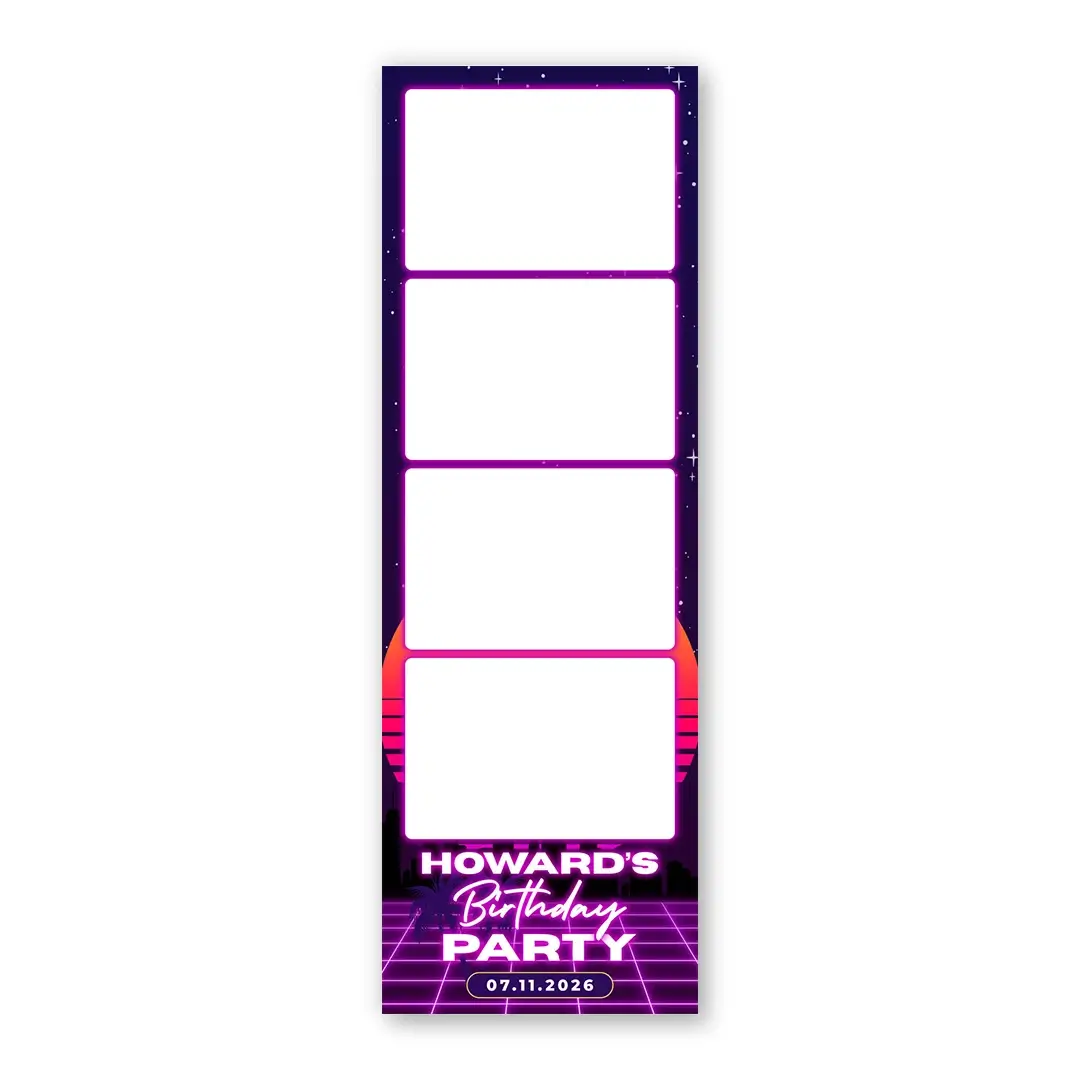 80s Baby photo booth template S4L layout