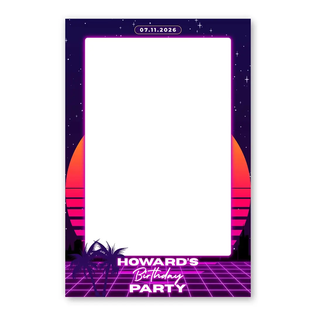 80s Baby photo booth template PF layout