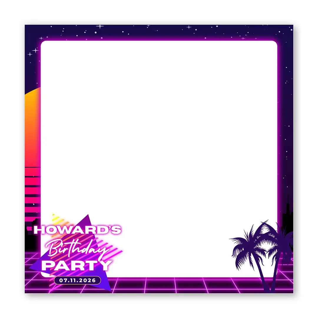 80s Baby photo booth template SF layout