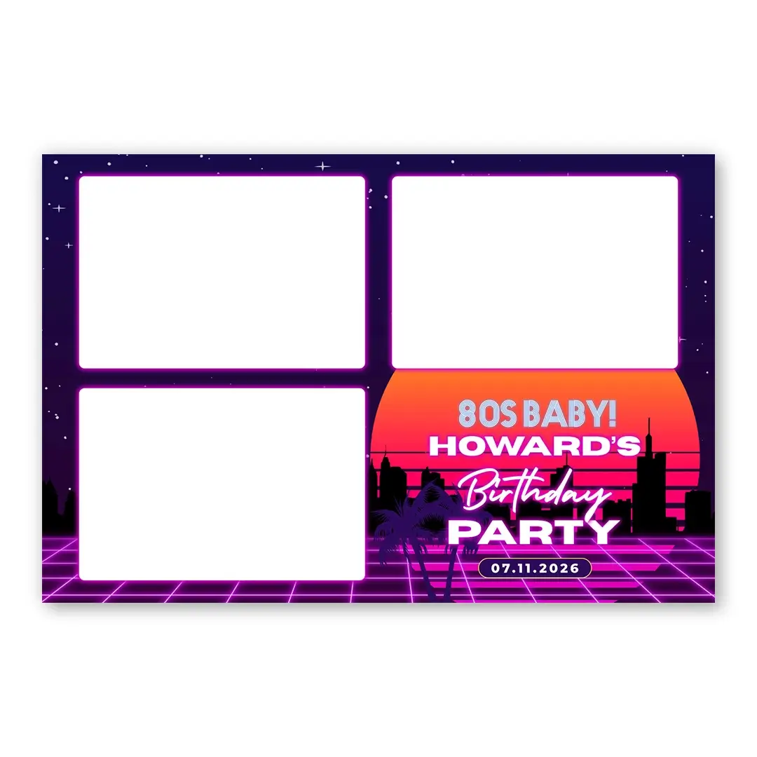 80s Baby photo booth template L3L layout