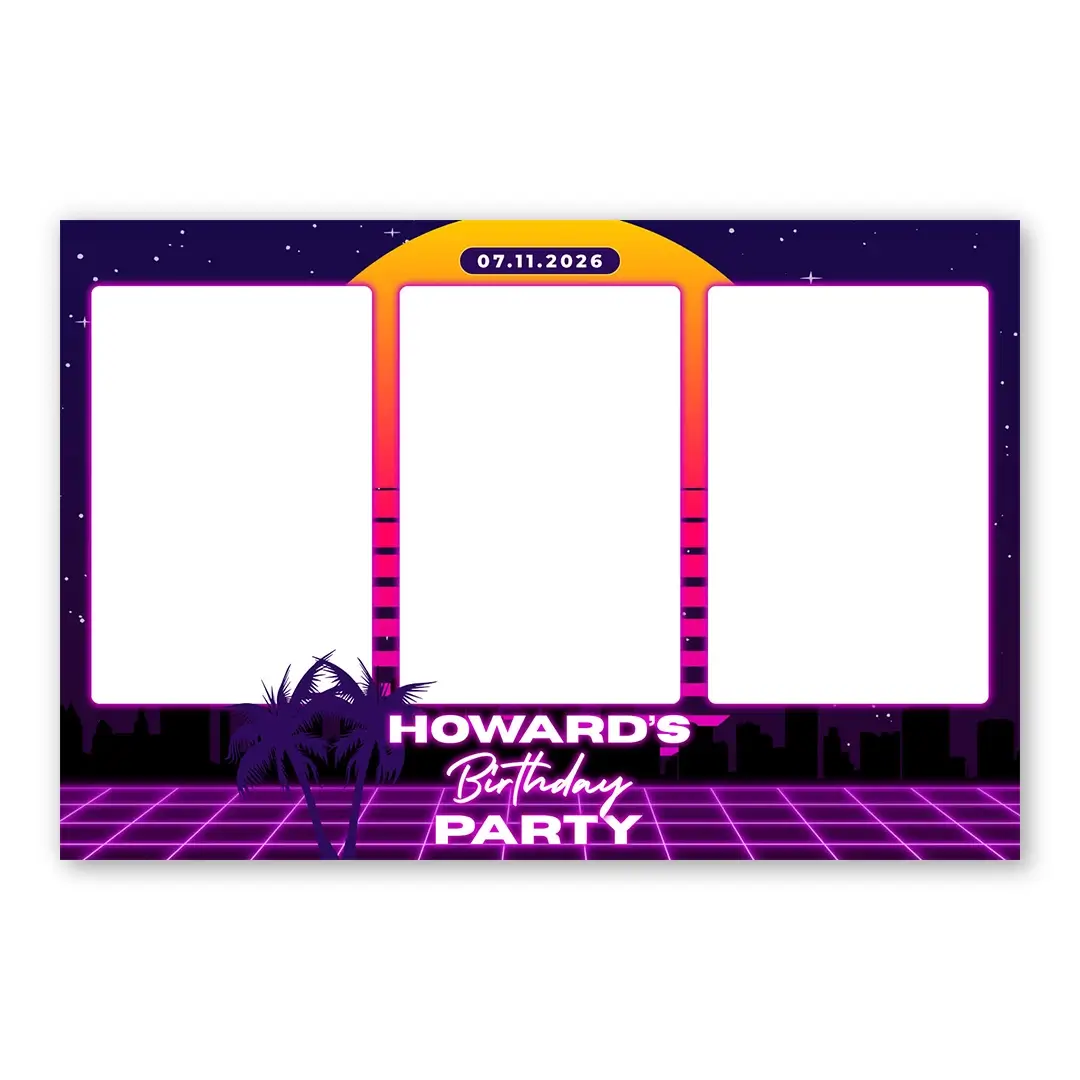 80s Baby photo booth template L3P layout