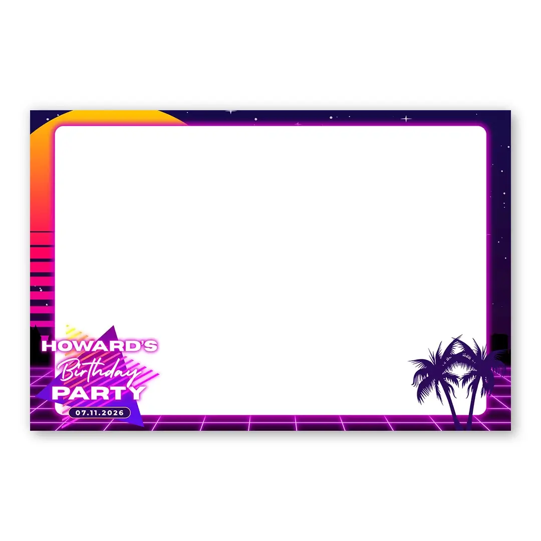 80s Baby photo booth template LF layout