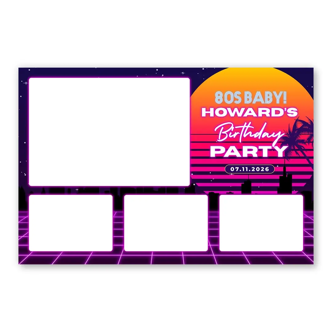 80s Baby photo booth template L4L layout