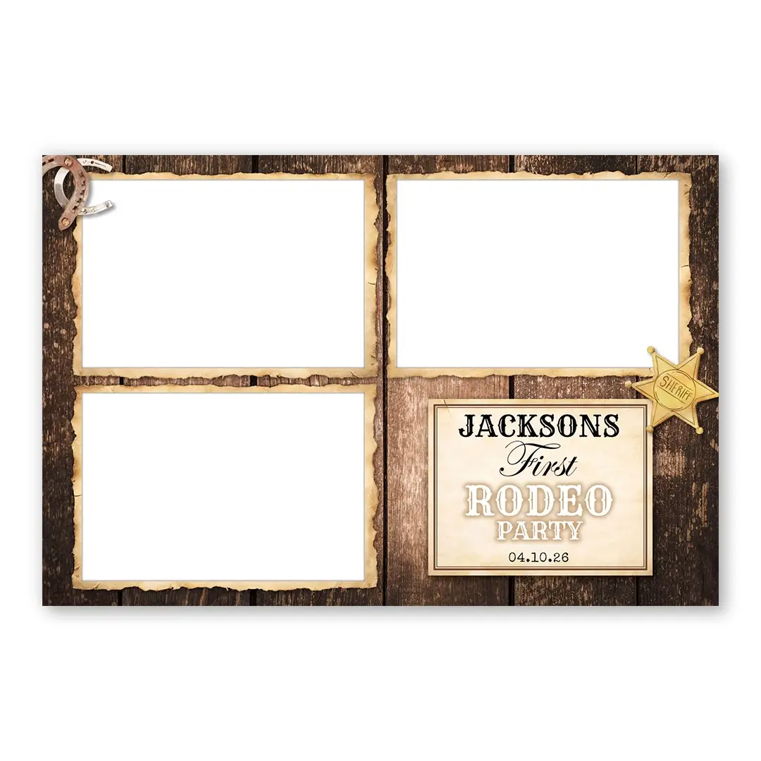 Rodeo Party photo booth template L3L layout