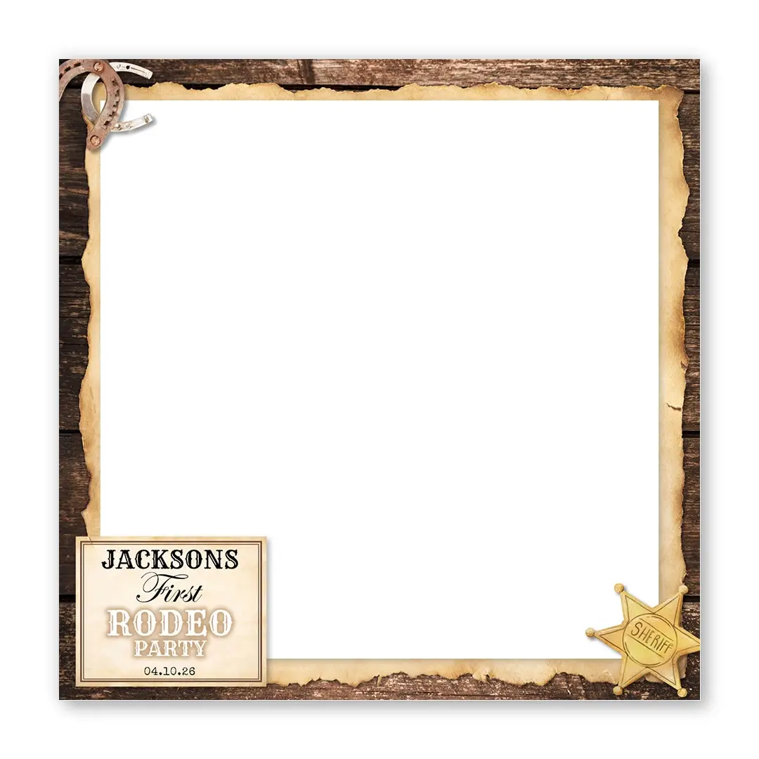Rodeo Party photo booth template SF layout