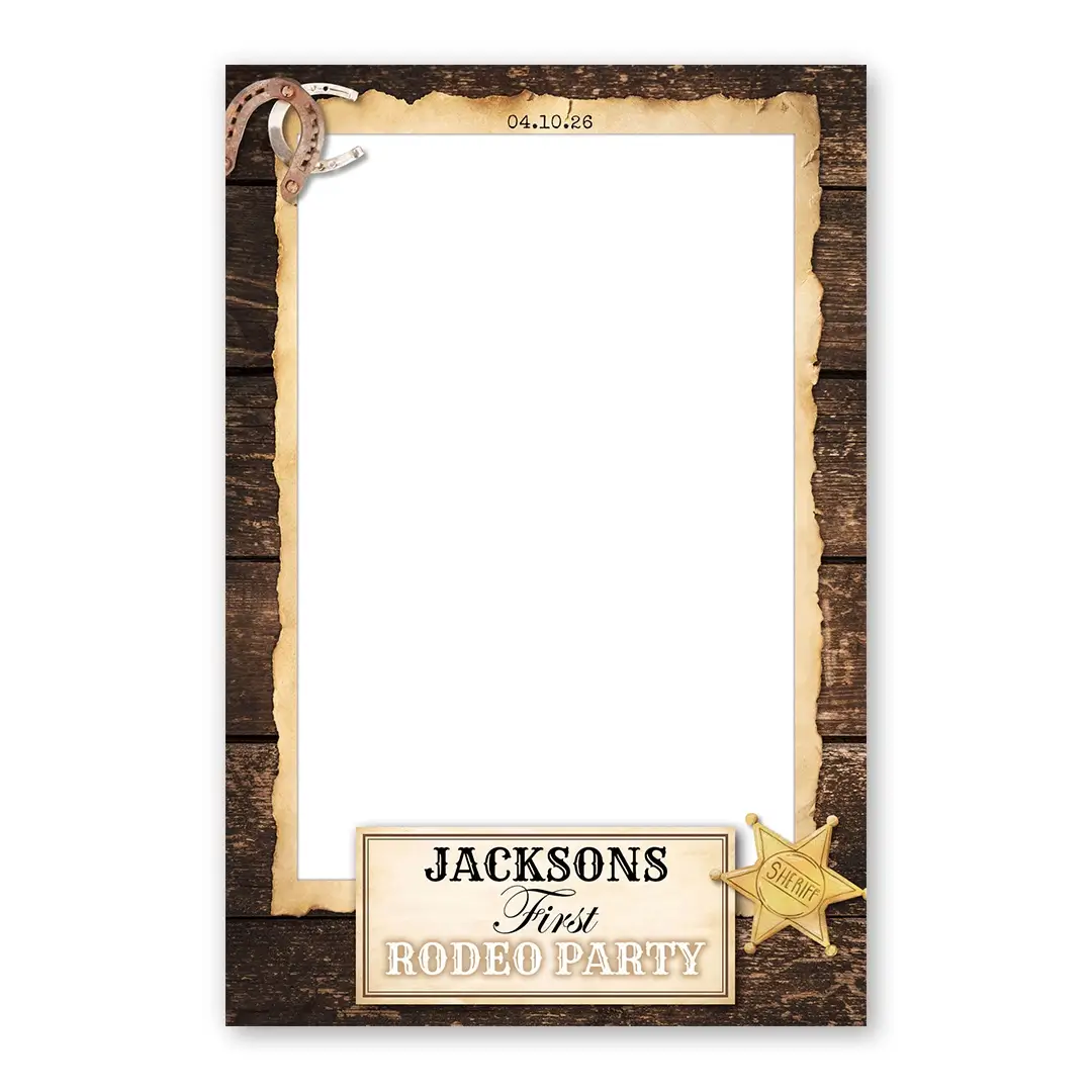 Rodeo Party photo booth template PF layout