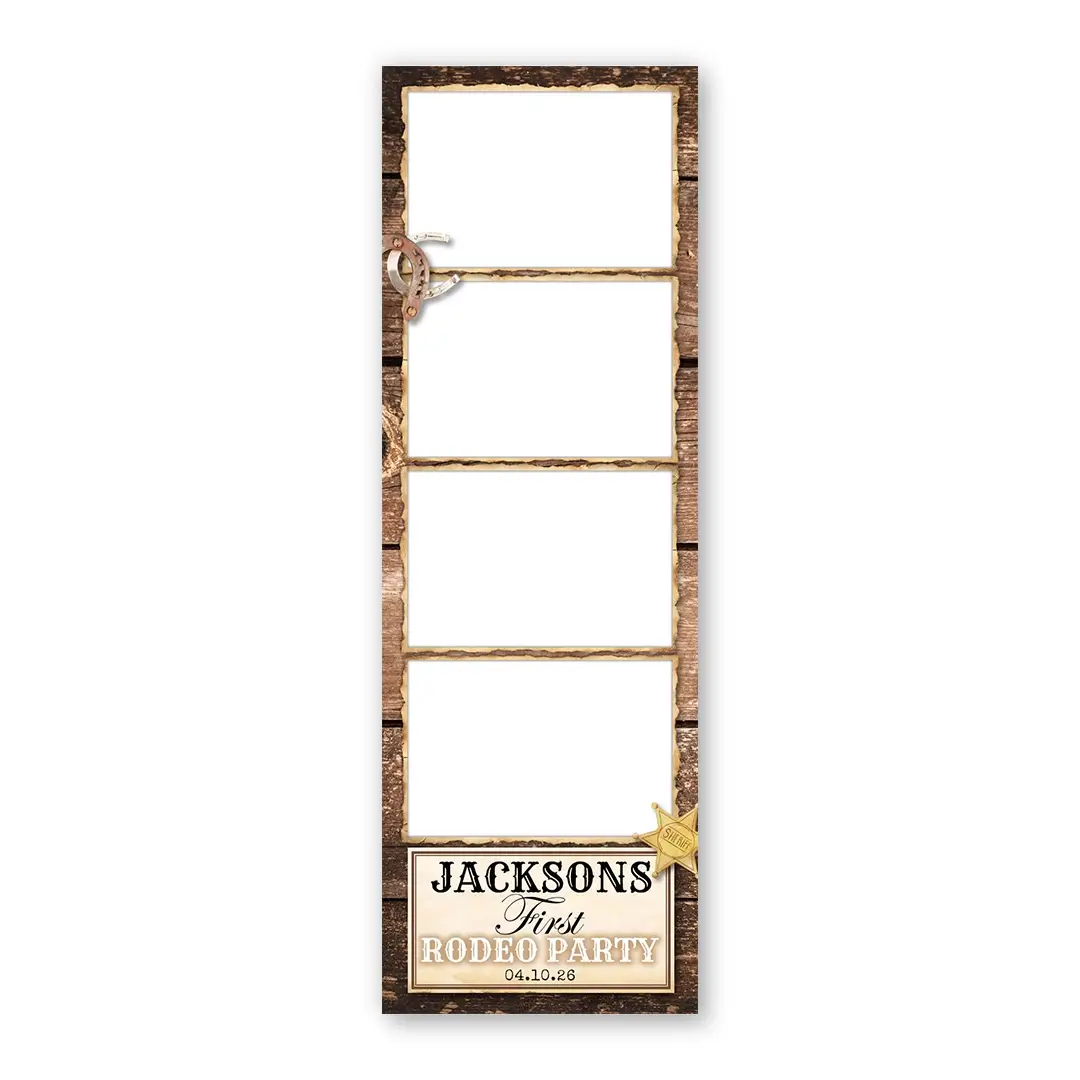 Rodeo Party photo booth template S4L layout