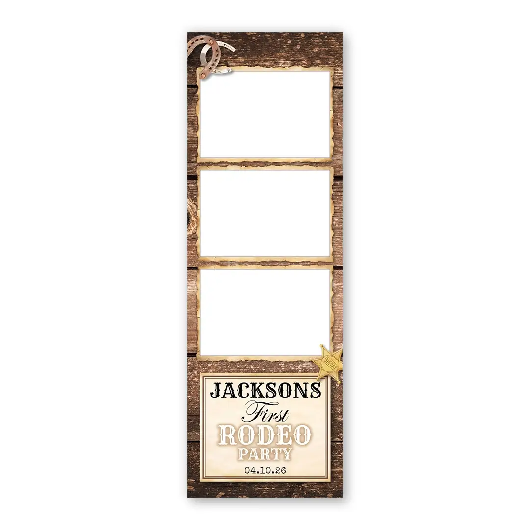 Rodeo Party photo booth template S3L layout
