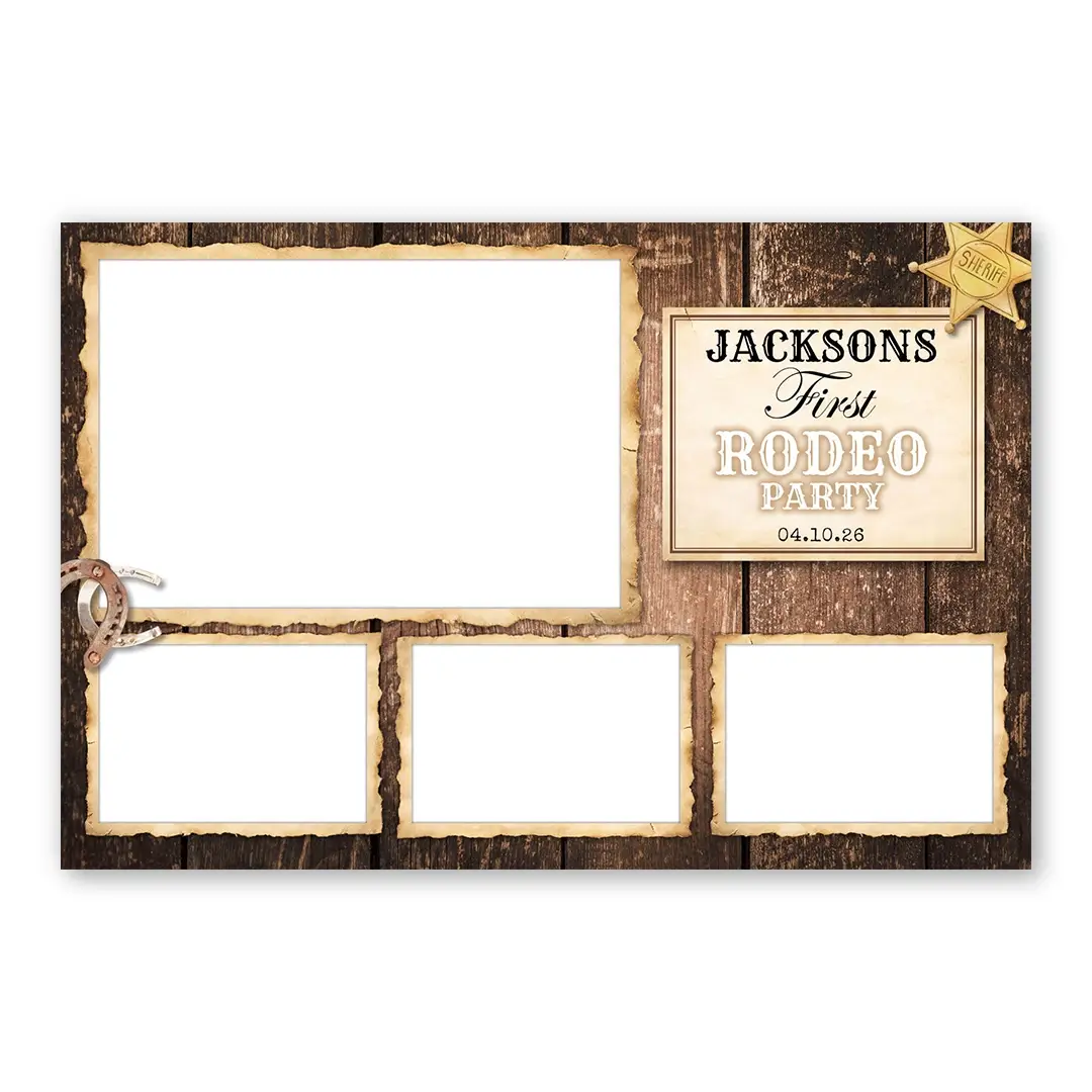 Rodeo Party photo booth template L4L layout