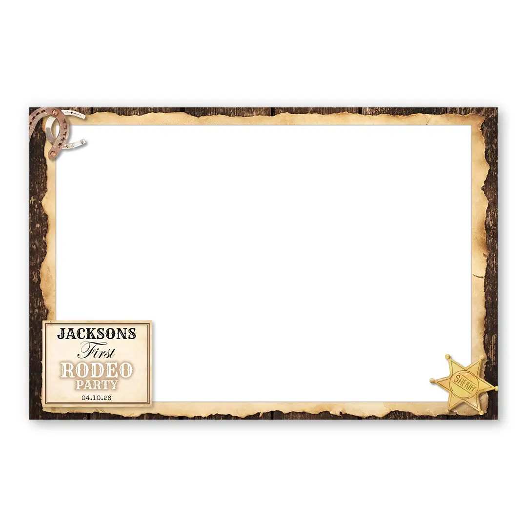 Rodeo Party photo booth template LF layout