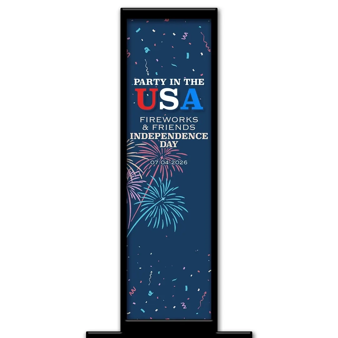 Party in the USA photo booth pillar start screen