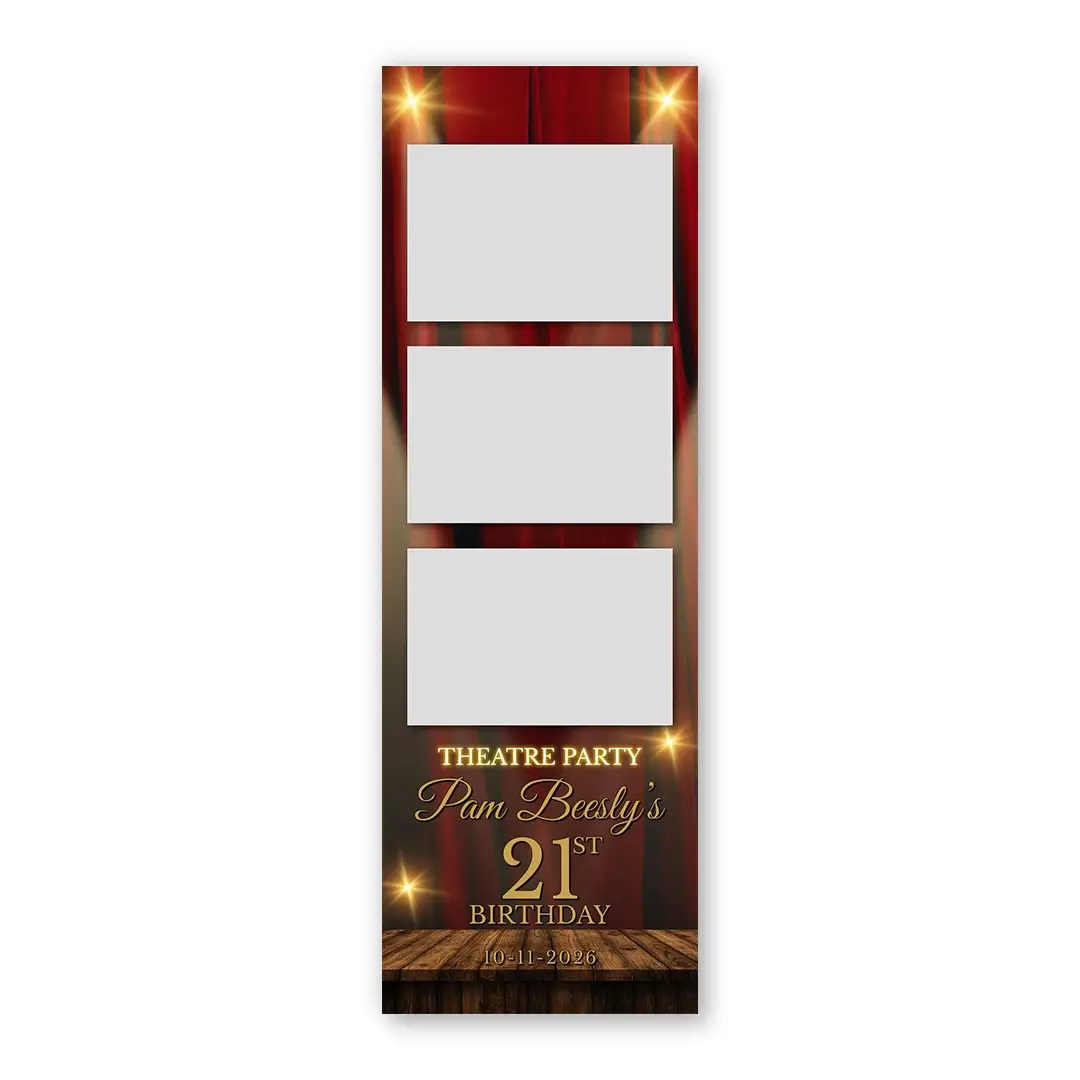 Theatre Party photo booth template S3L layout