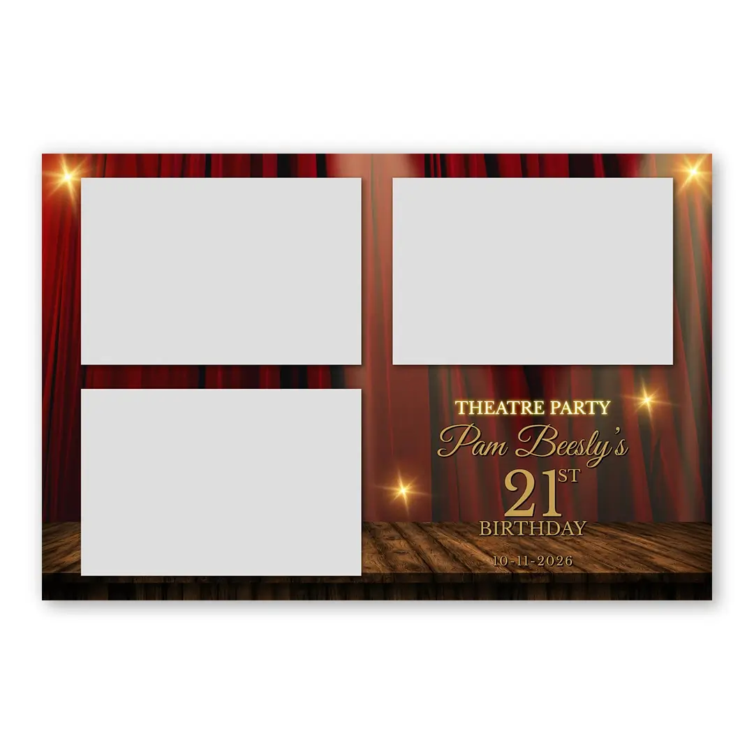 Theatre Party photo booth template L3L layout