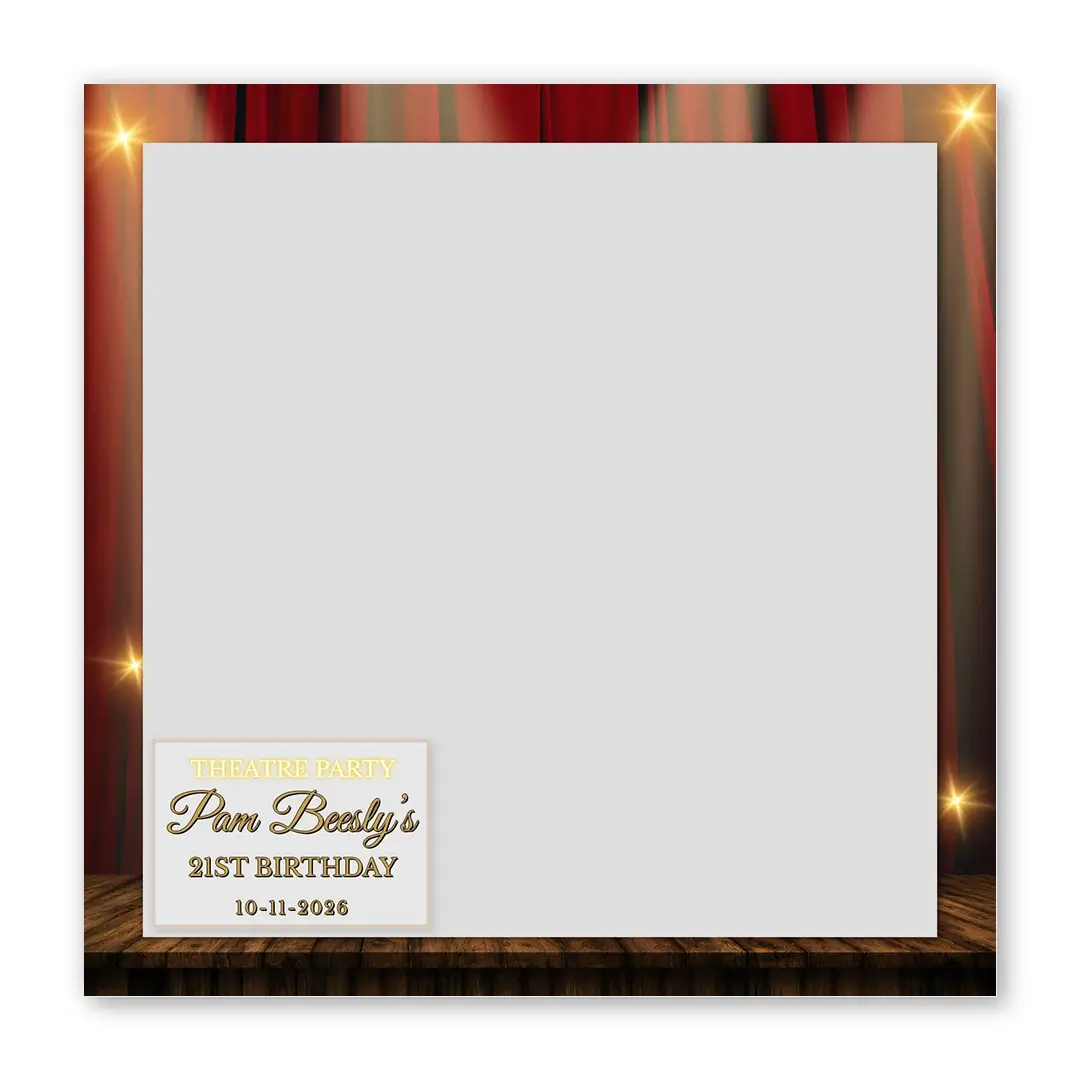 Theatre Party photo booth template SF layout