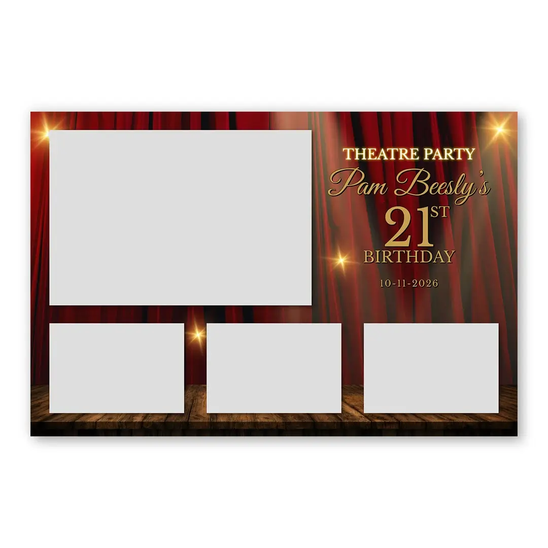 Theatre Party photo booth template L4L layout