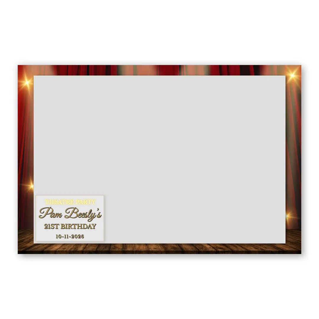 Theatre Party photo booth template LF layout