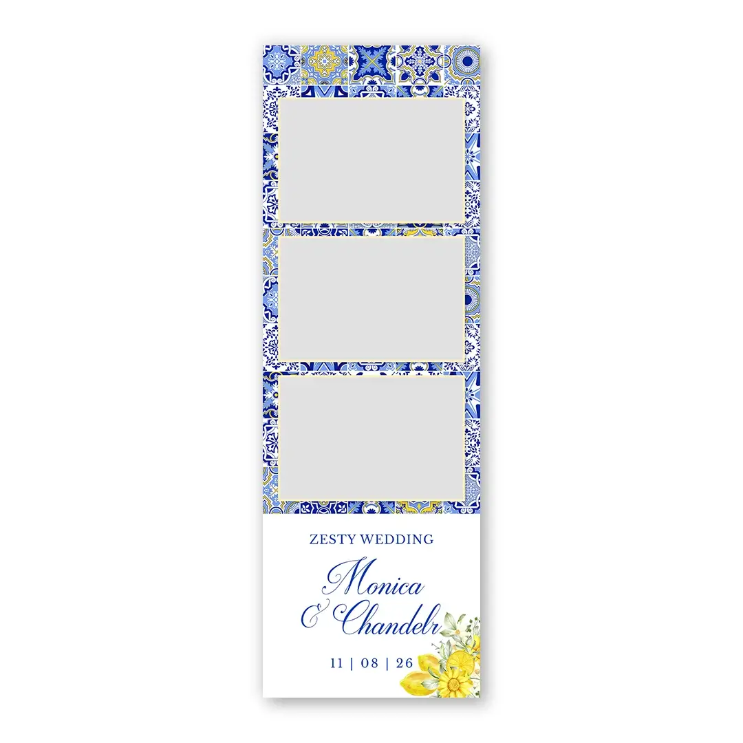 Zesty Wedding photo booth template S3L layout