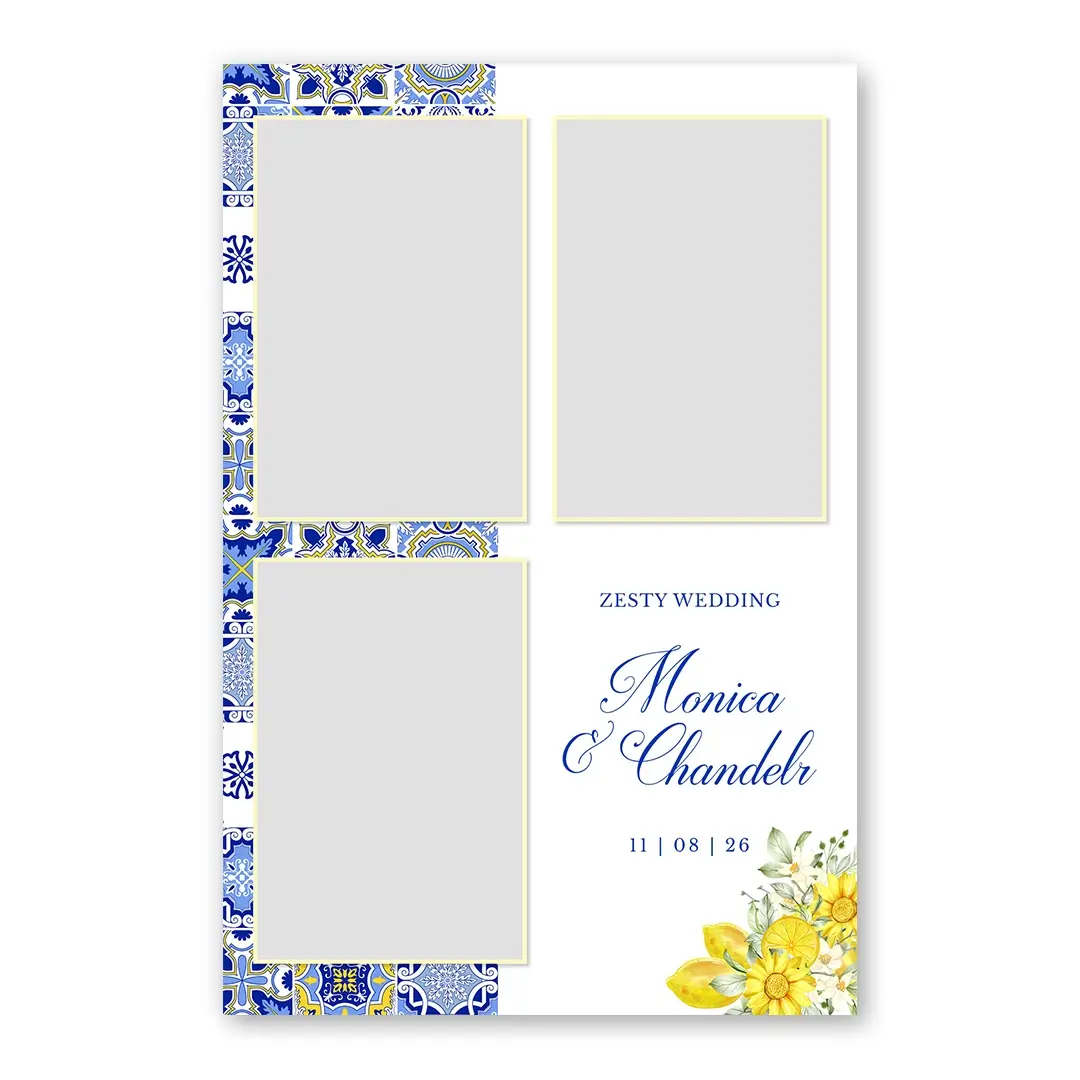 Zesty Wedding photo booth template P3P layout