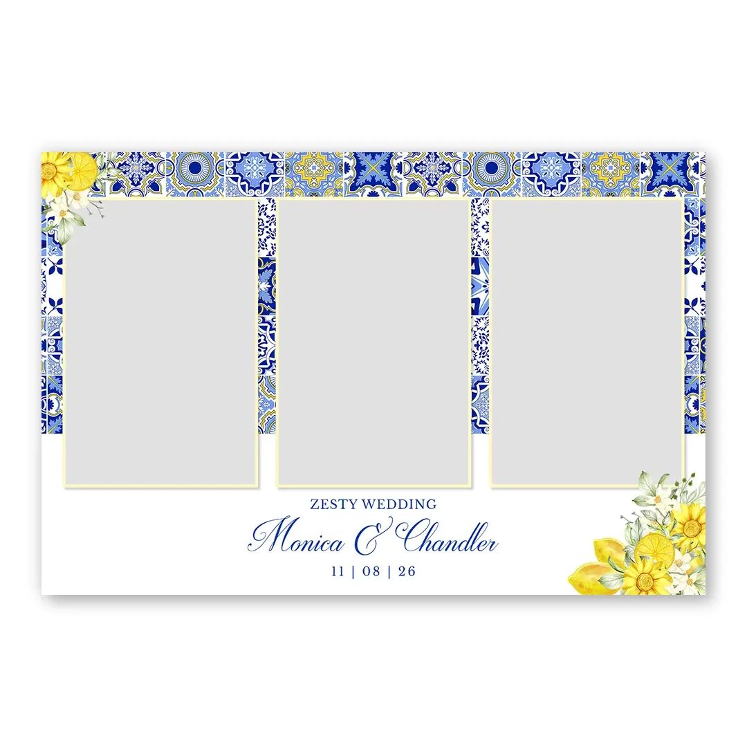 Zesty Wedding photo booth template L3P layout