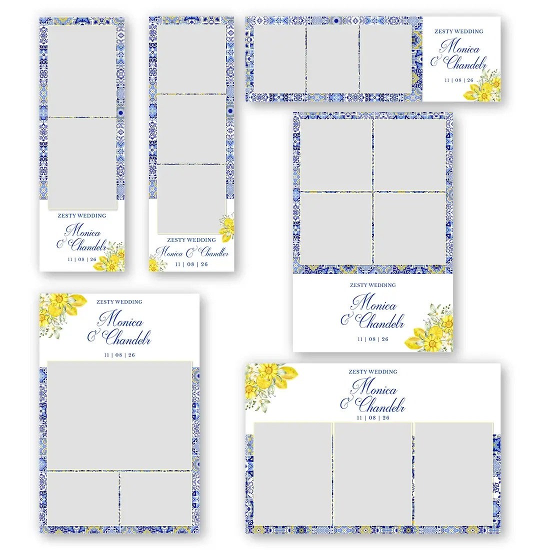 Zesty Wedding photo booth template additional layouts layout
