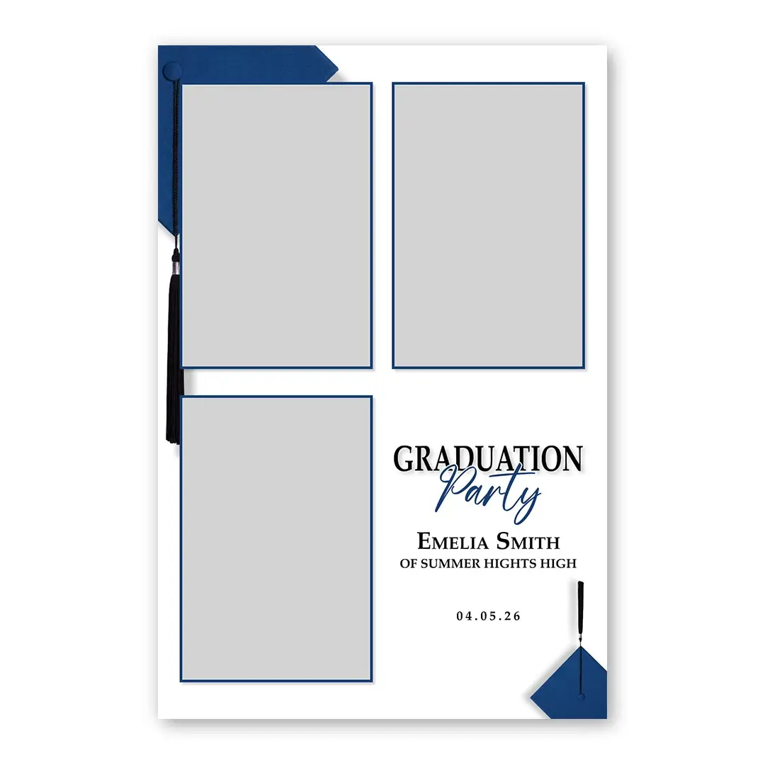 Graduation Party photo booth template P3P layout