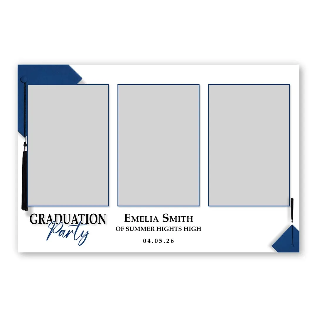 Graduation Party photo booth template L3P layout