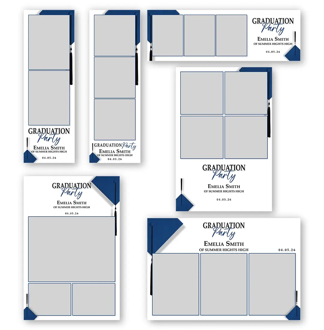 Graduation Party photo booth template additional layouts layout