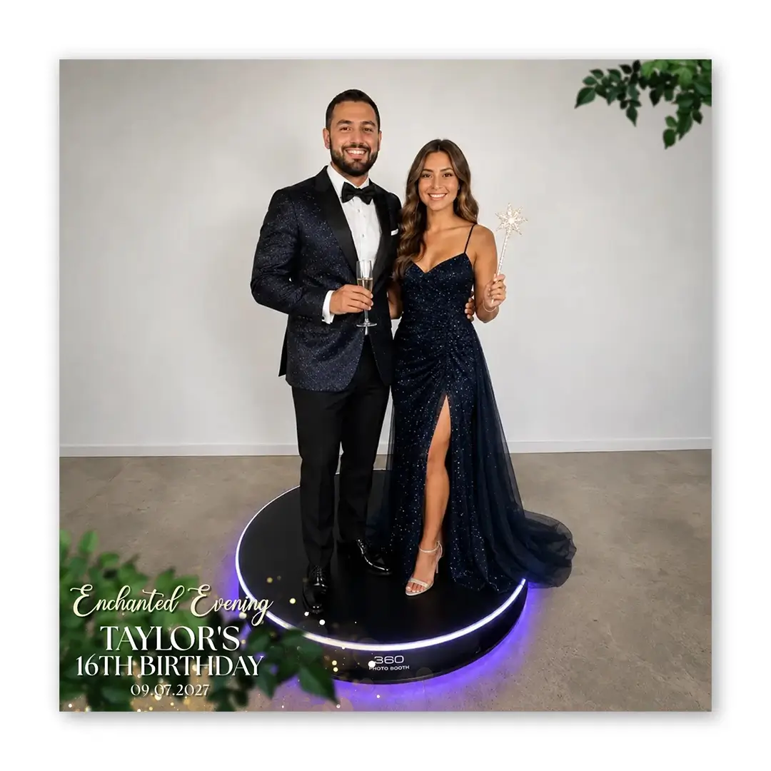Enchanted Evening photo booth template 360 layout