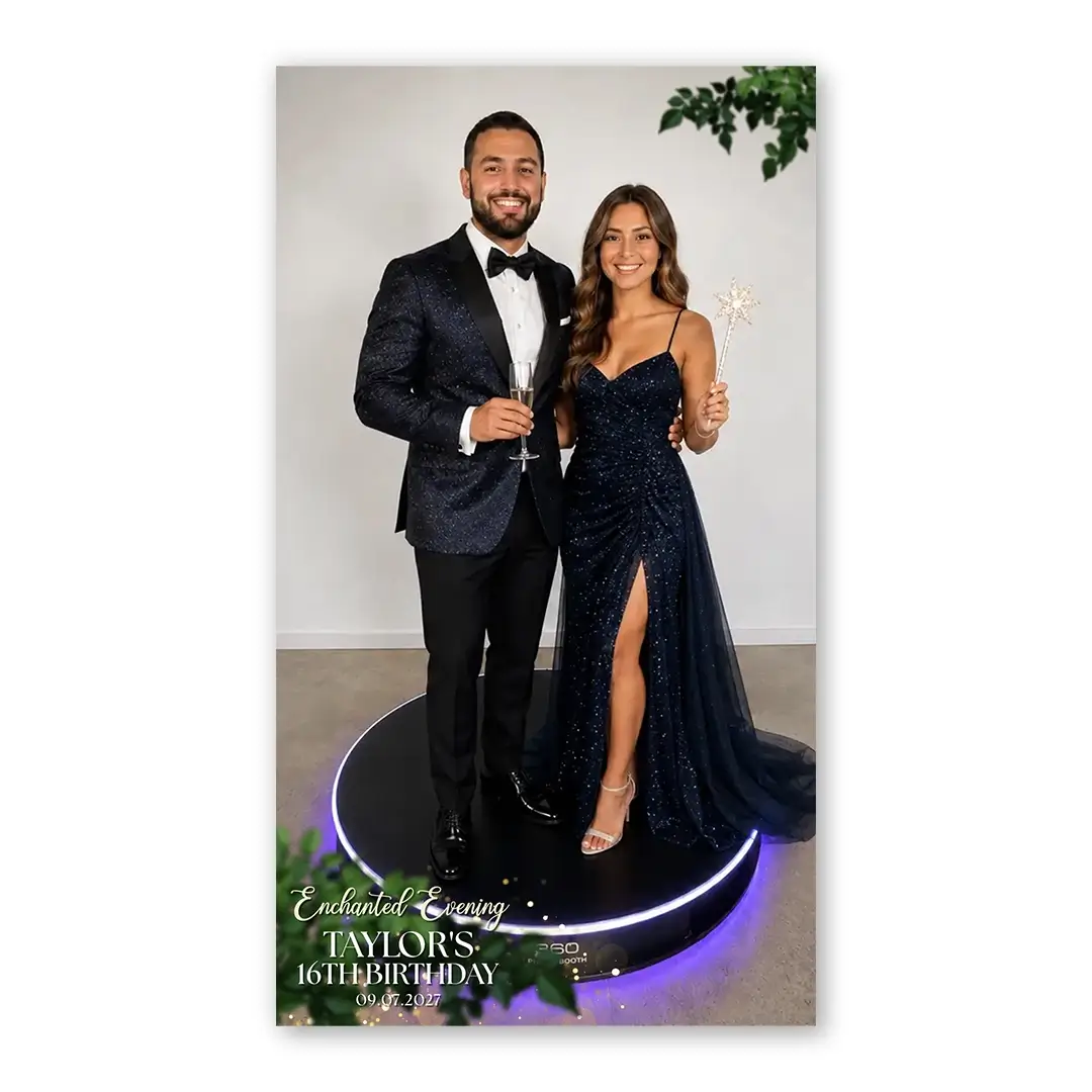 Enchanted Evening photo booth template 360P layout