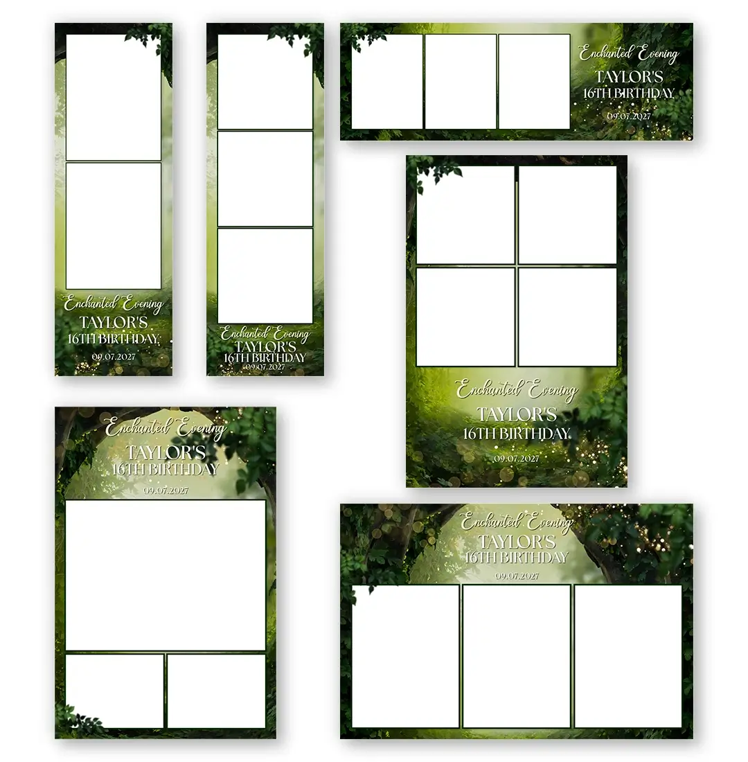 Enchanted Evening photo booth template additional layouts layout