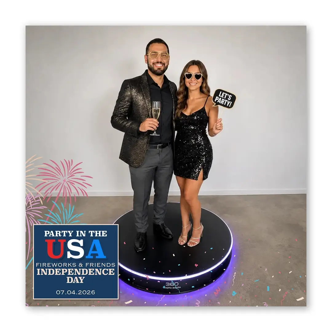 Party in the USA photo booth template 360 layout