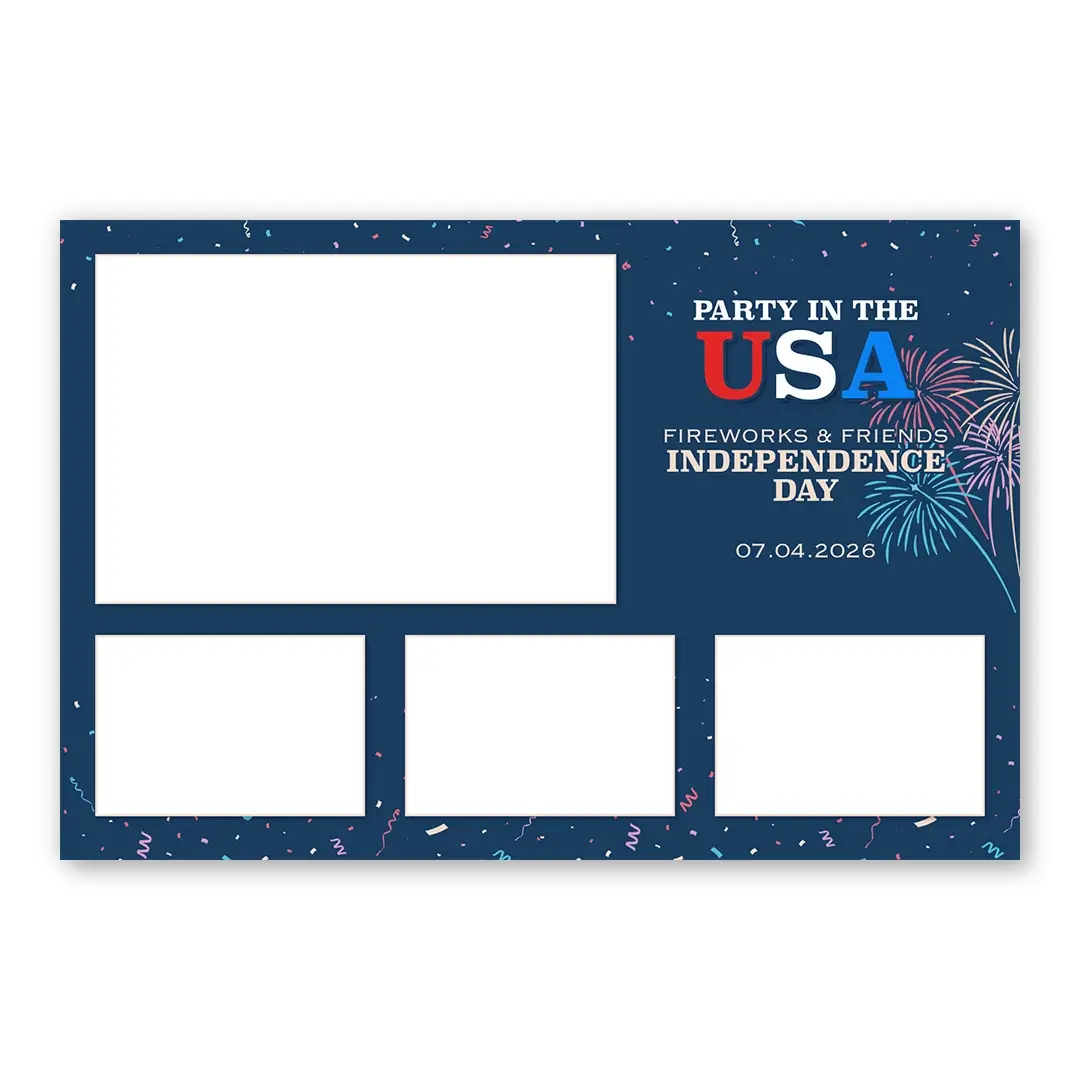 Party in the USA photo booth template L4L layout