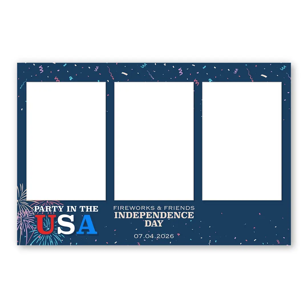 Party in the USA photo booth template L3P layout