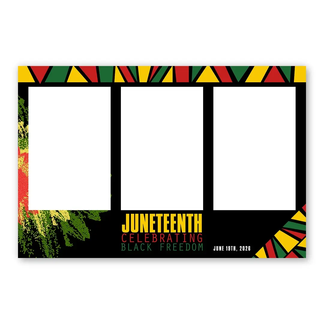 Juneteenth photo booth template L3P layout