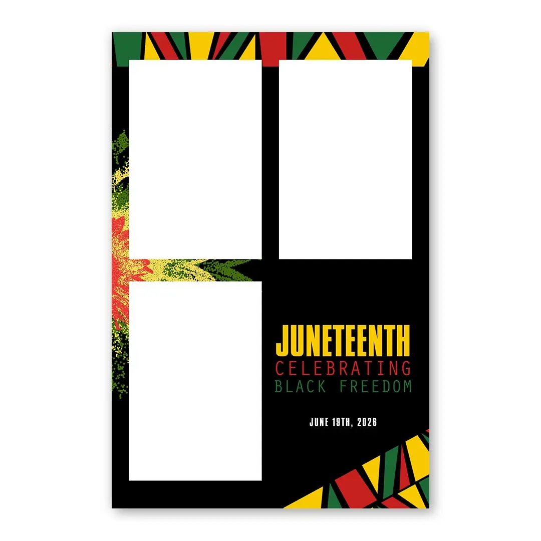 Juneteenth photo booth template P3P layout