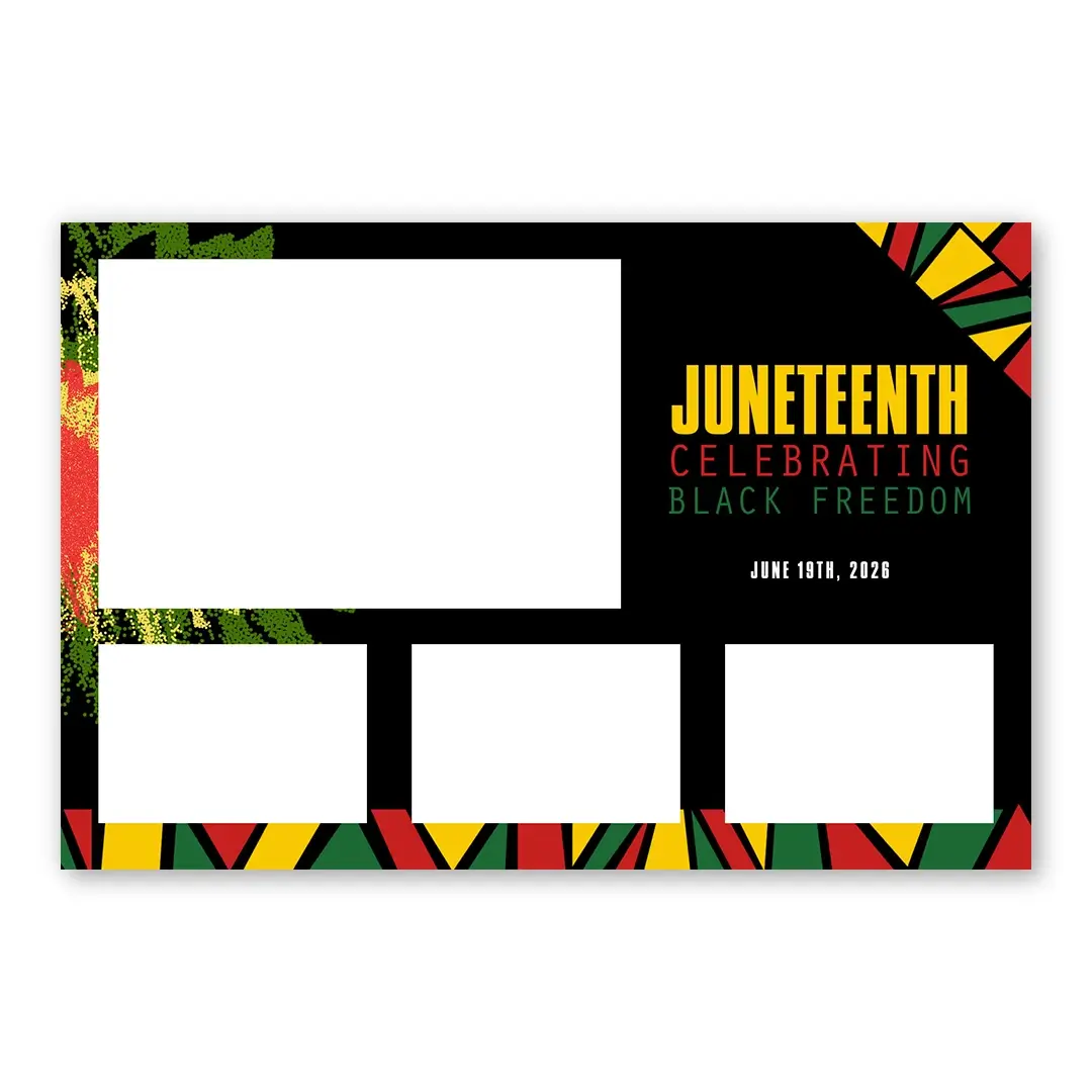 Juneteenth photo booth template L4L layout