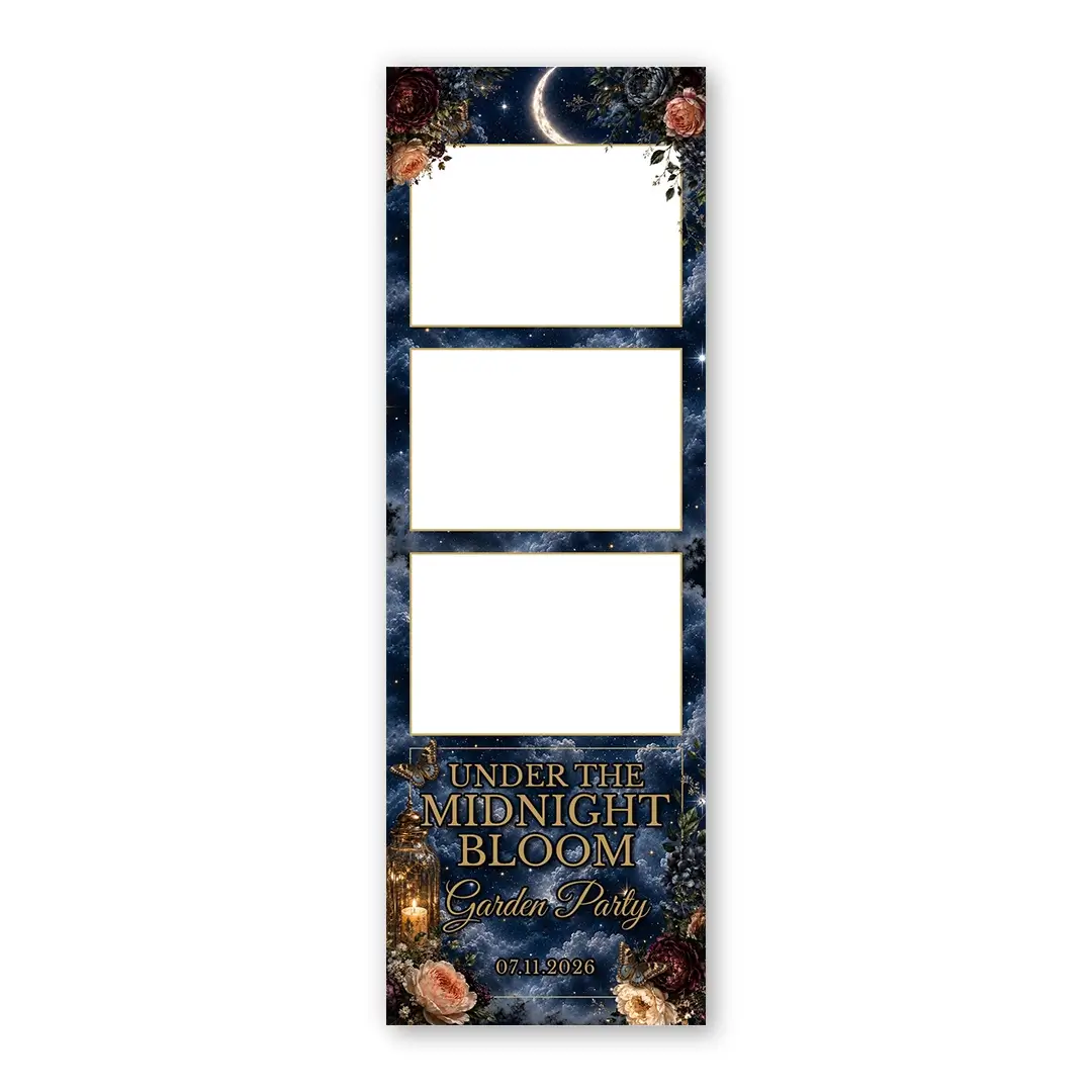 Midnight Bloom photo booth template S3L layout