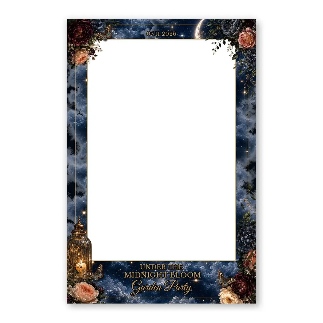 Midnight Bloom photo booth template PF layout