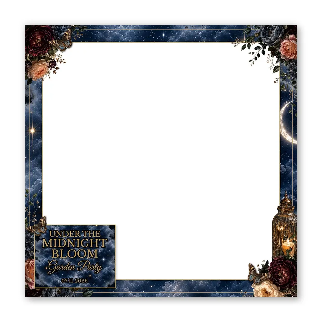 Midnight Bloom photo booth template SF layout