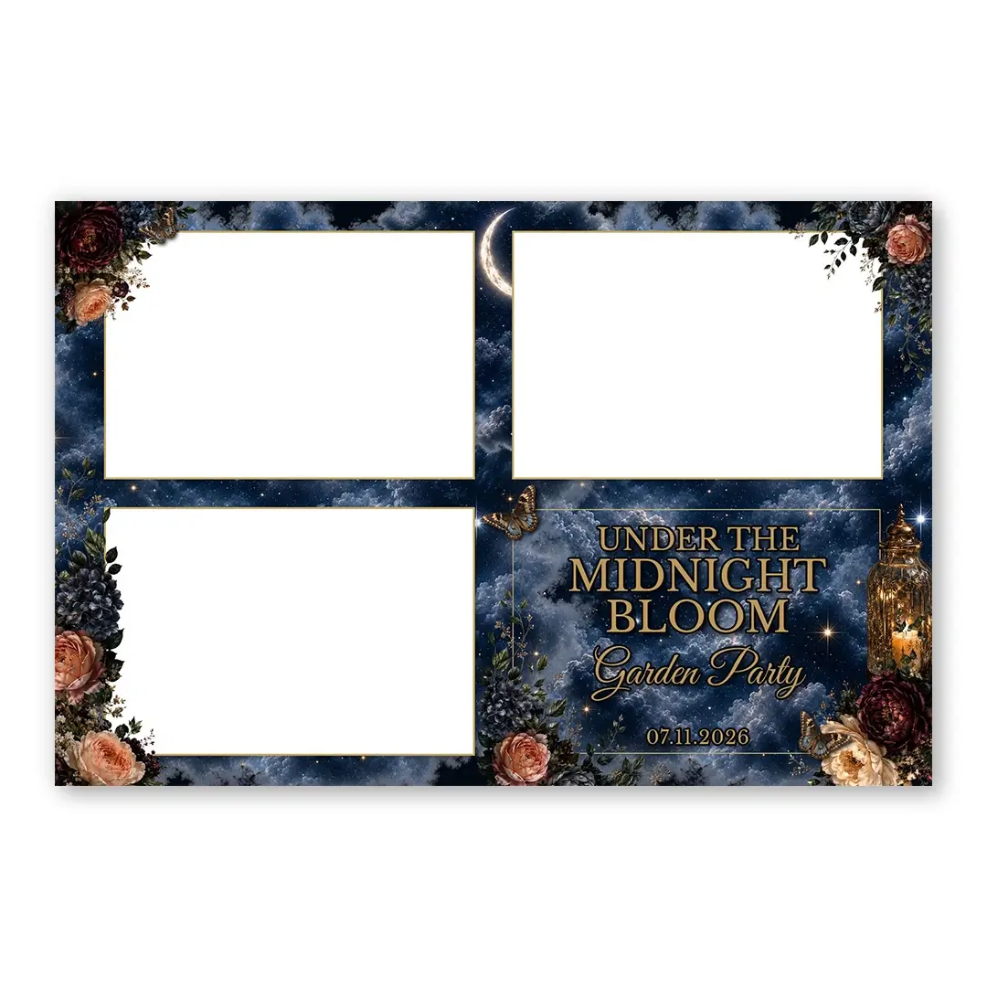 Midnight Bloom photo booth template L3L layout