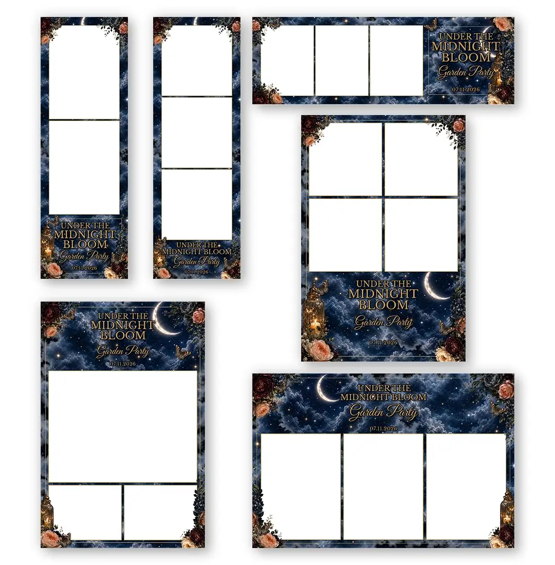 Midnight Bloom photo booth template Additional Layouts layout