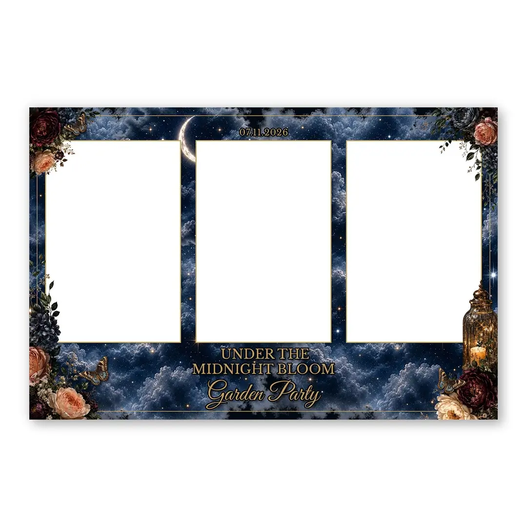Midnight Bloom photo booth template L3P layout