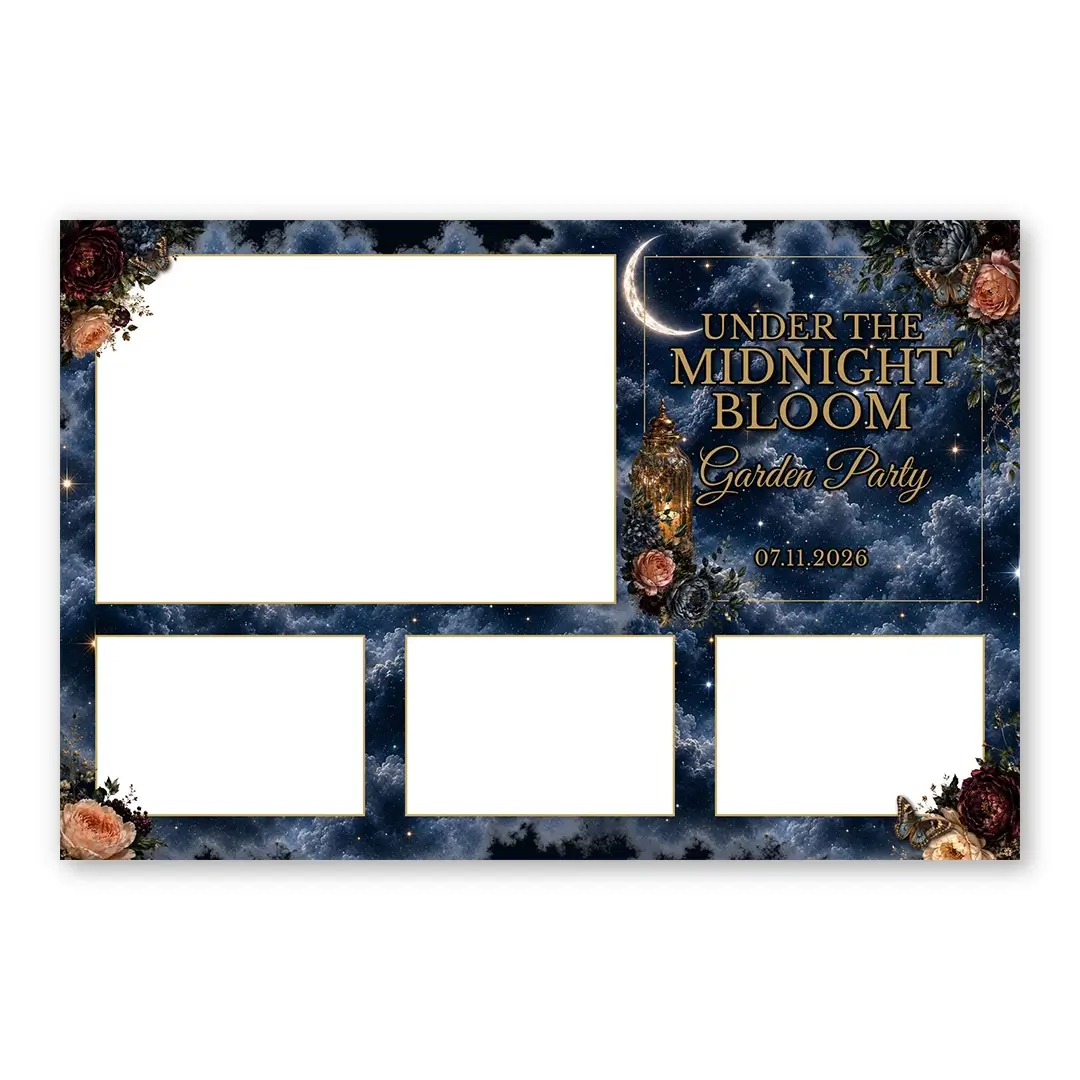 Midnight Bloom photo booth template L4L layout