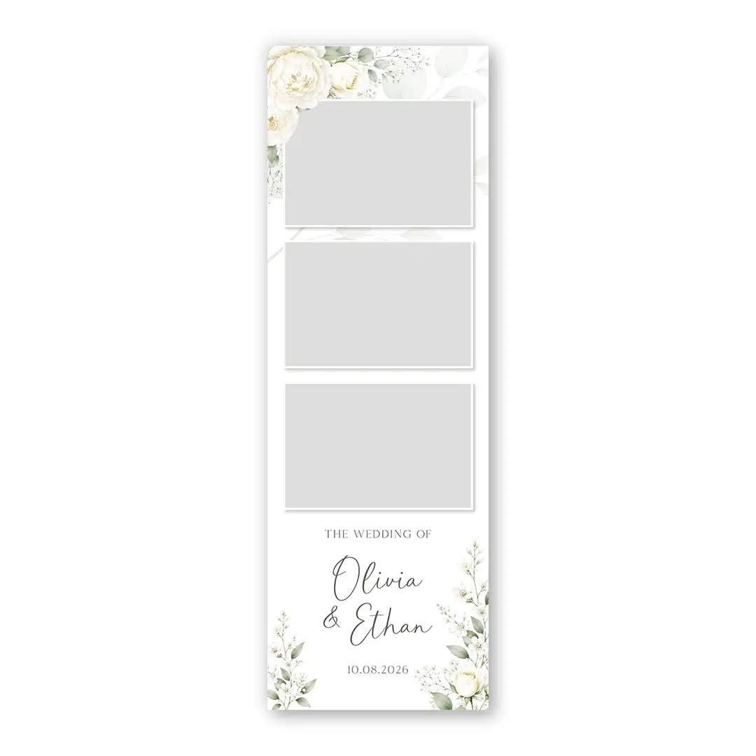 Ivory Garden Wedding photo booth template S3L layout