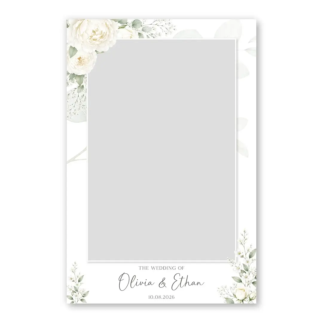 Ivory Garden Wedding photo booth template PF layout