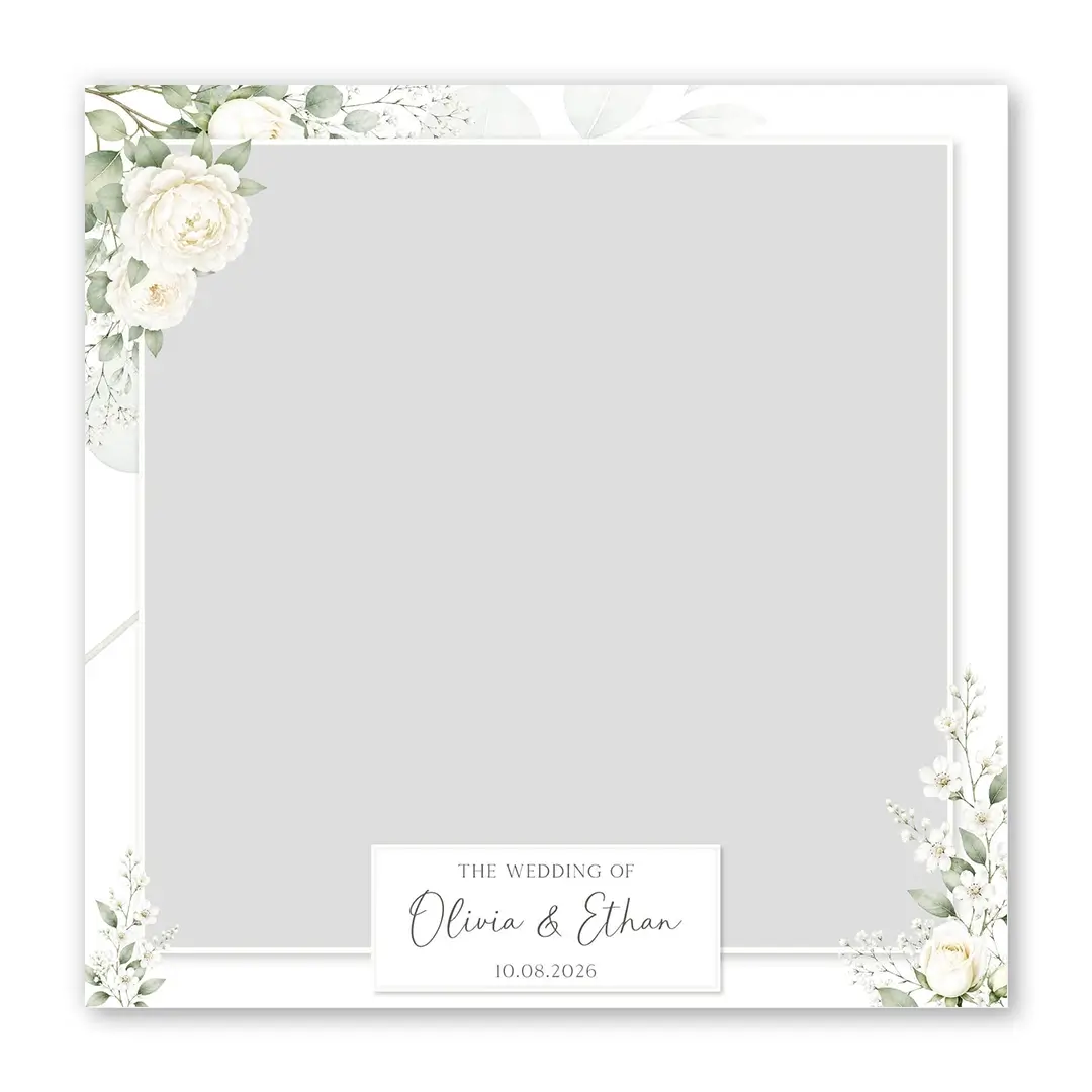 Ivory Garden Wedding photo booth template SF layout