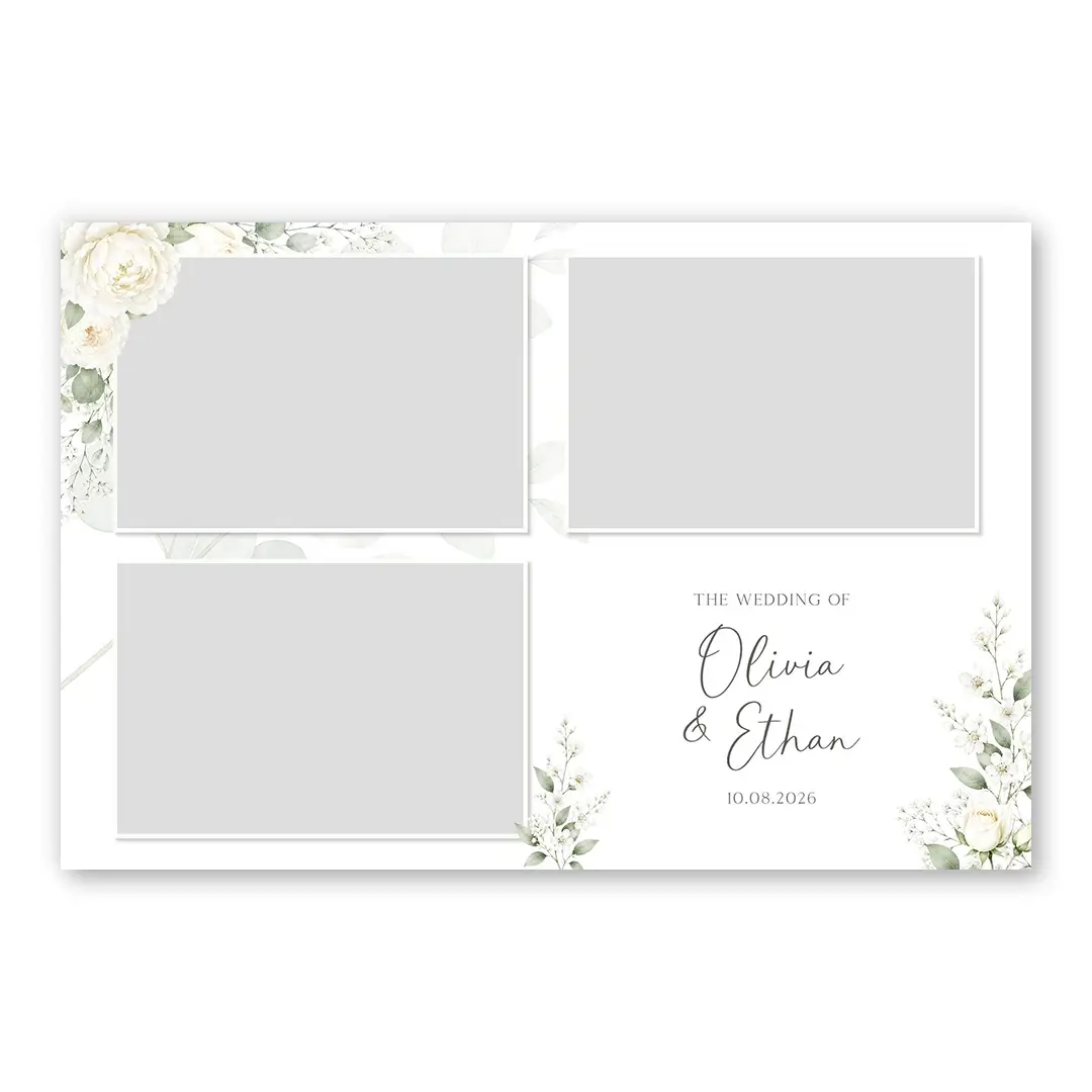 Ivory Garden Wedding photo booth template L3L layout