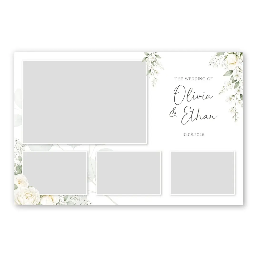 Ivory Garden Wedding photo booth template L4L layout